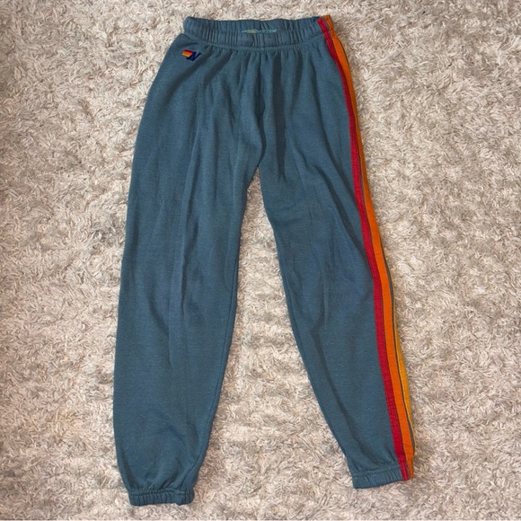 Aviator Nation 5 Stripe Sweatpants Size Xas - Picture 5 of 6